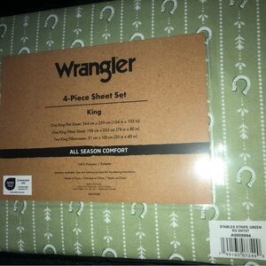 💚 Wrangler Sage Green King Sheet Set